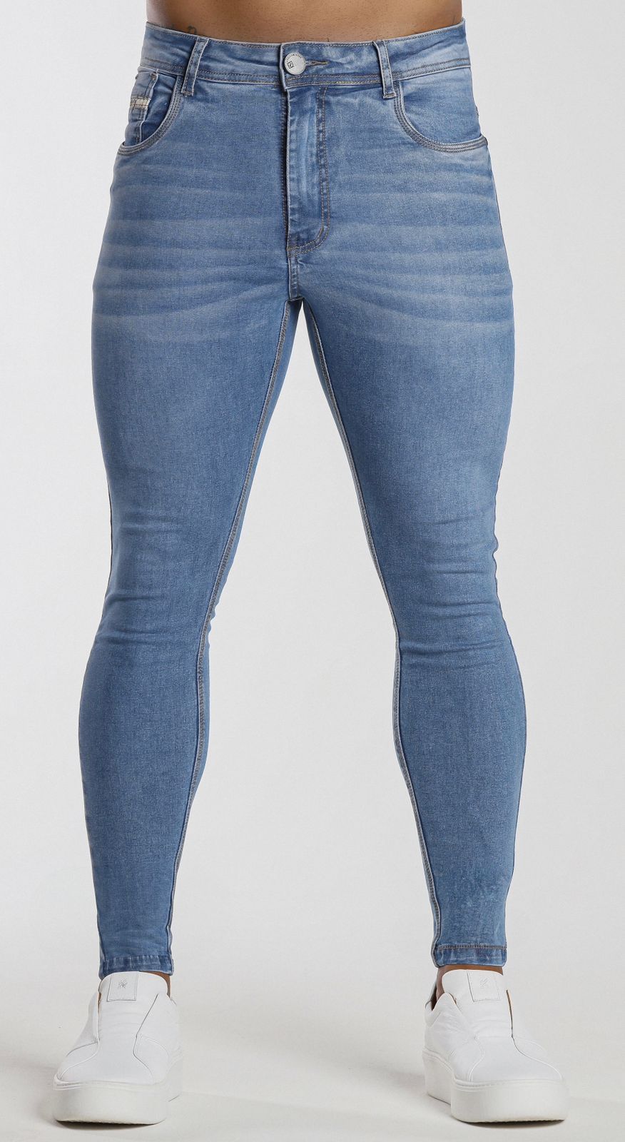 Calça Jeans Azul Delavê Premium 5% de elastano