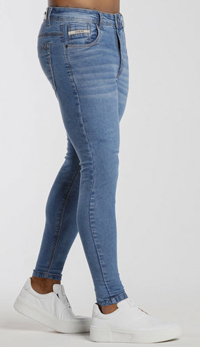 Calça Jeans Azul Delavê Premium 5% de elastano